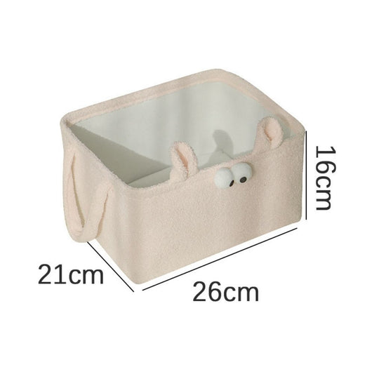 Teddy Opbergmand CrΓ¨me β Rechthoekig β 26x21x16cm