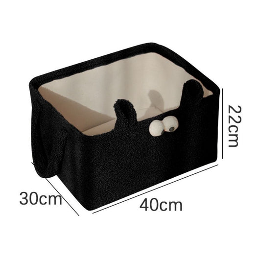 Teddy Opbergmand Zwart β Rechthoekig β 40x30x22cm