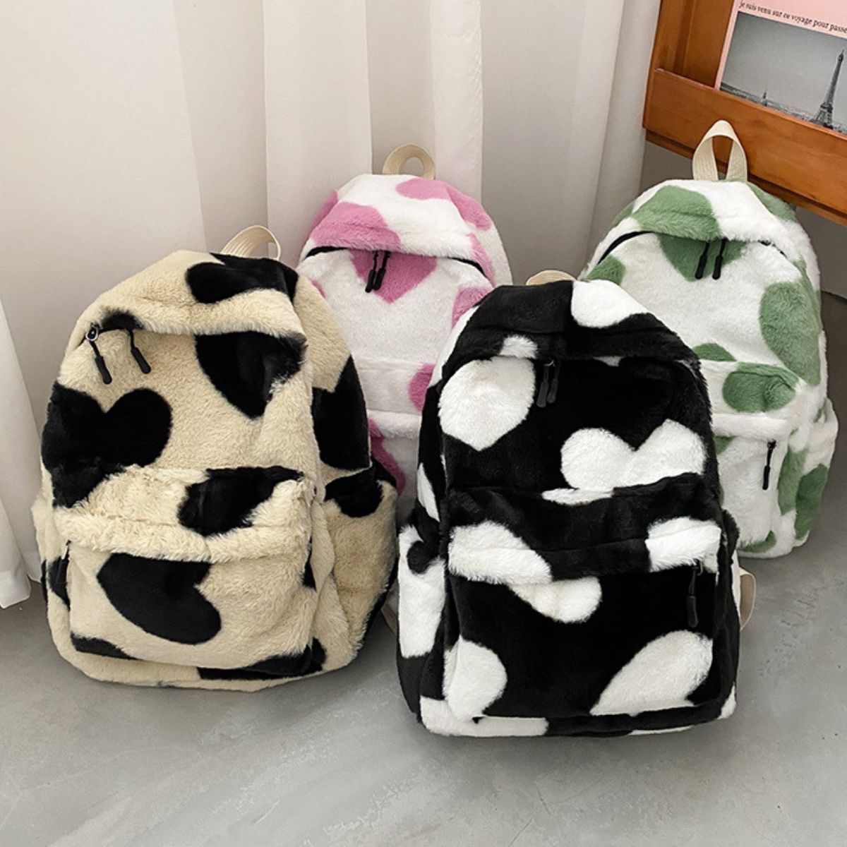 Fluffy Hartjes Rugzak