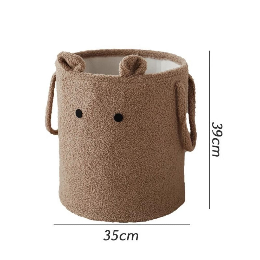 Luxe Teddy Opbergmand Bruin – 35x39 cm