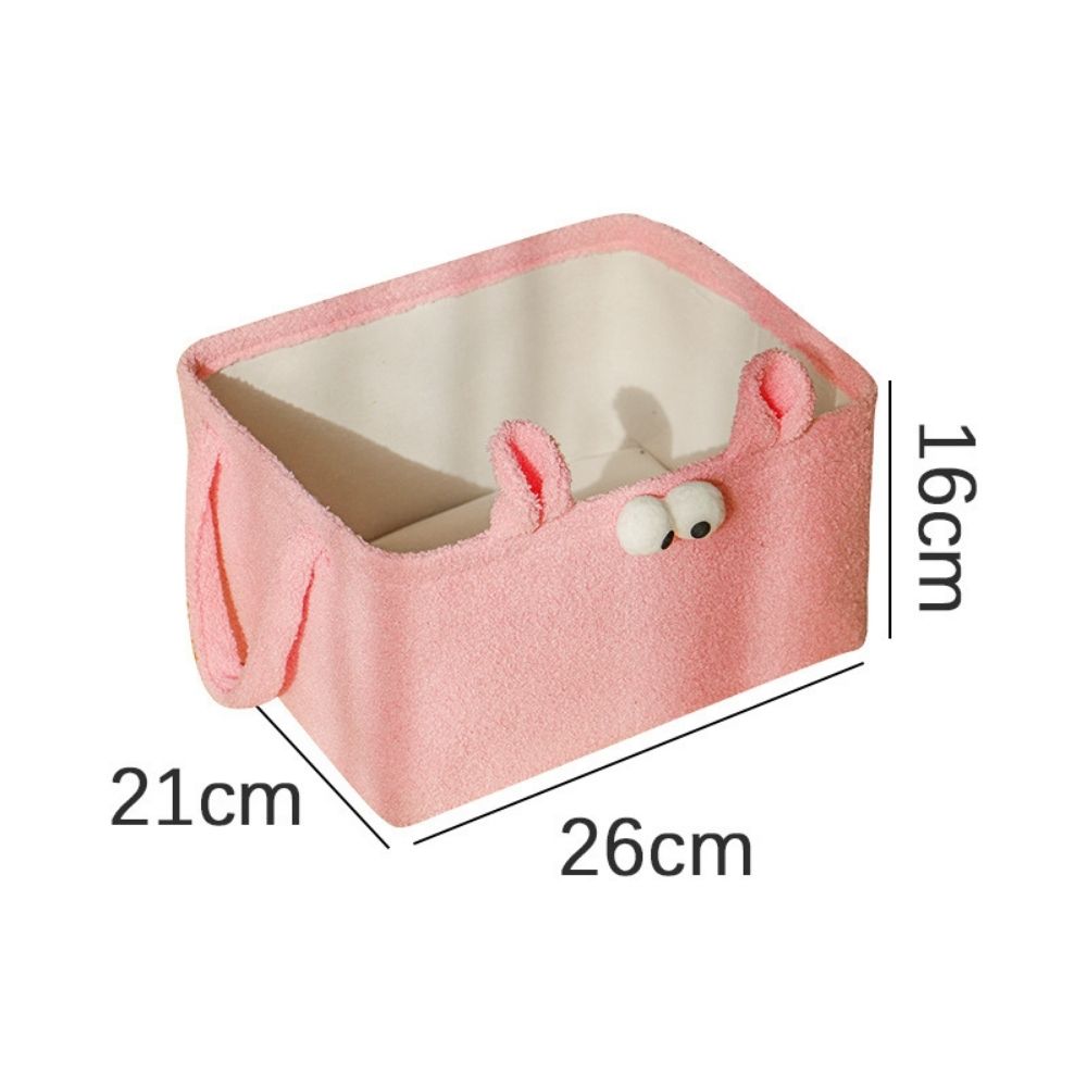 Teddy Opbergmand Roze – Rechthoekig – 26x21x16cm