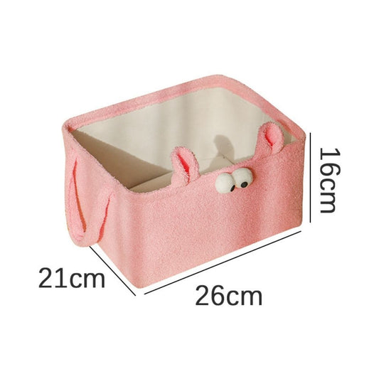 Teddy Opbergmand Roze β Rechthoekig β 26x21x16cm