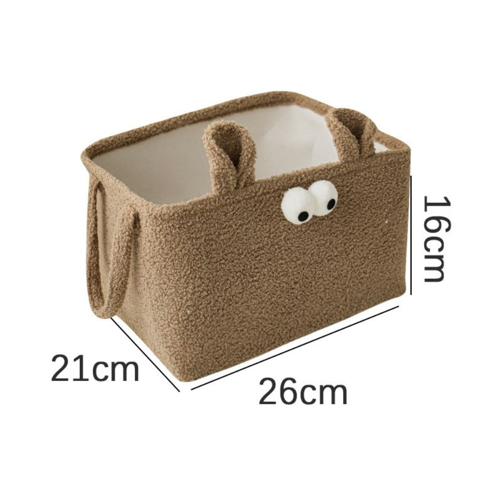 Teddy Opbergmand Bruin – Rechthoekig – 26x21x16cm