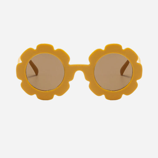 Flower Power Kinderzonnebril - Geel