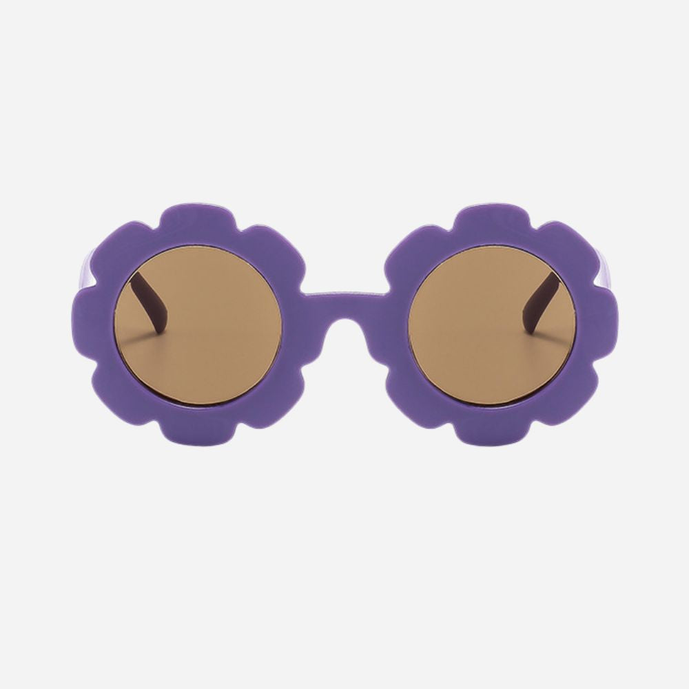 Flower Power Kinderzonnebril - Donkerpaars