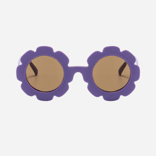 Flower Power Kinderzonnebril - Donkerpaars