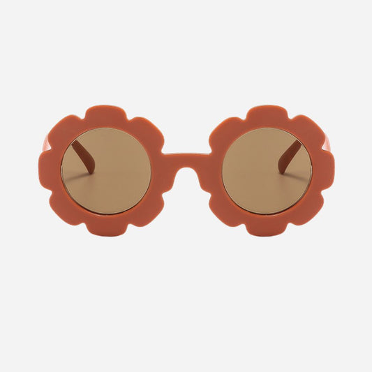 Flower Power Kinderzonnebril - Terracotta
