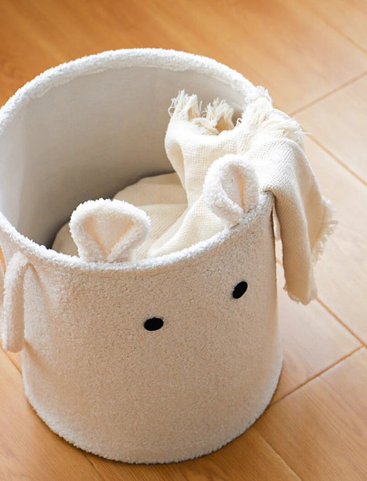 Luxe Teddy Opbergmand Wit β 35x39 cm