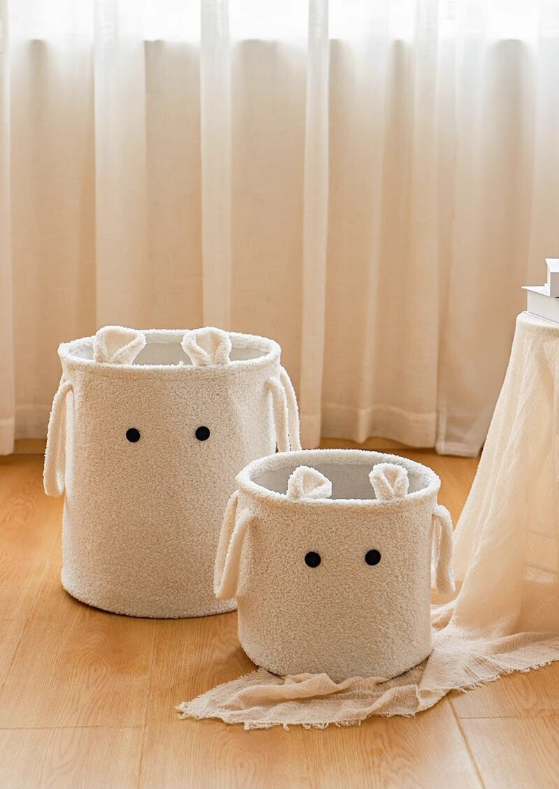 Luxe Teddy Opbergmand Wit – 35x39 cm