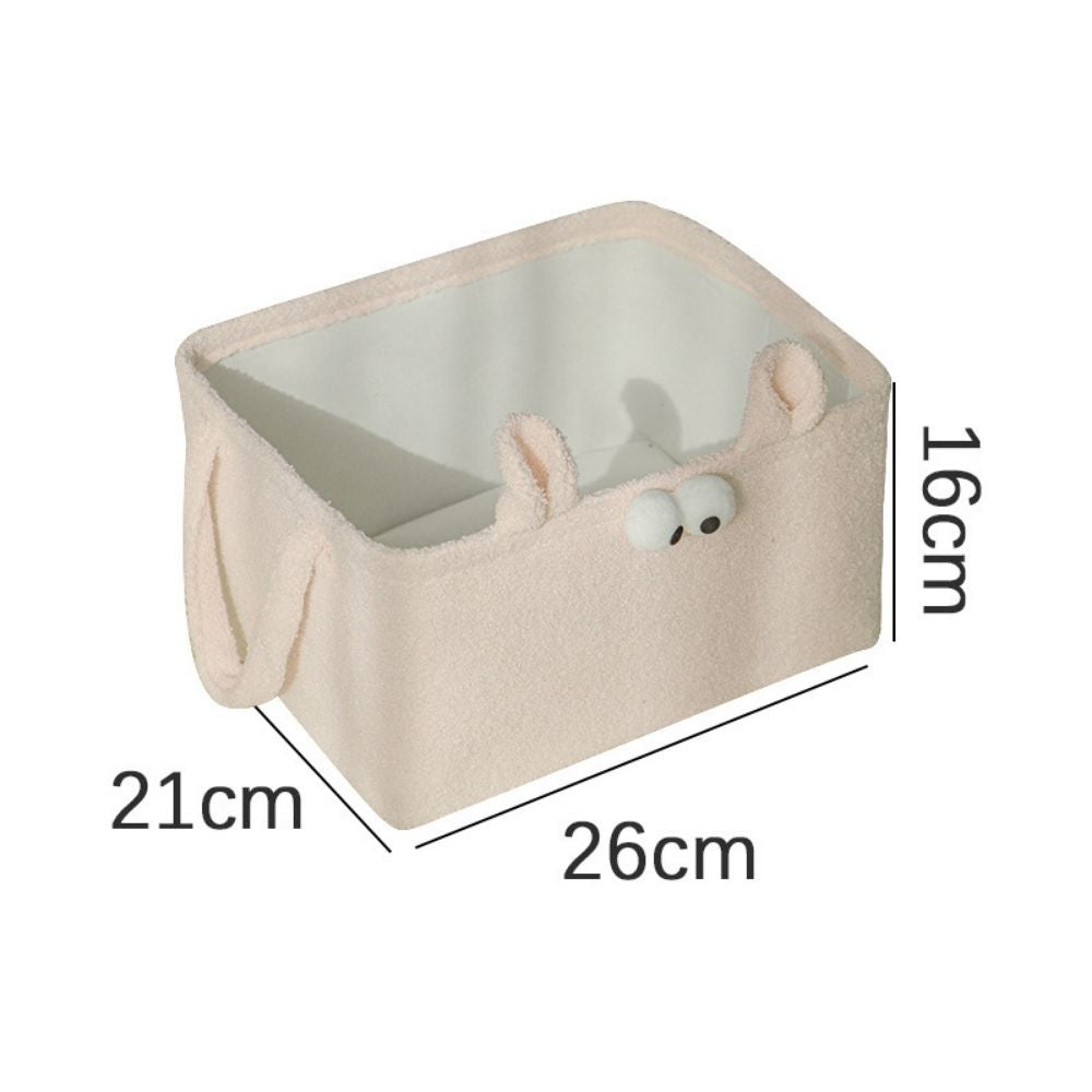 Teddy Opbergmand Crème – Rechthoekig – 26x21x16cm