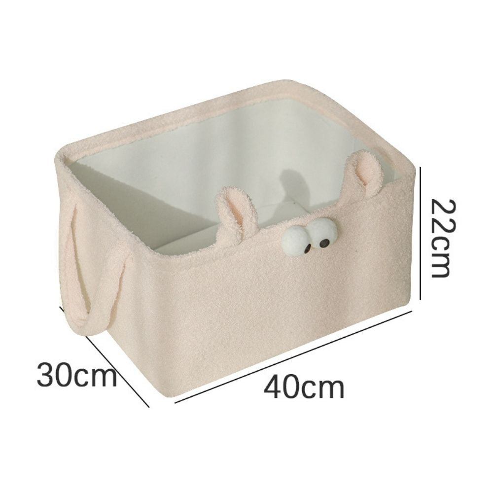 Teddy Opbergmand Crème – Rechthoekig – 40x30x22cm