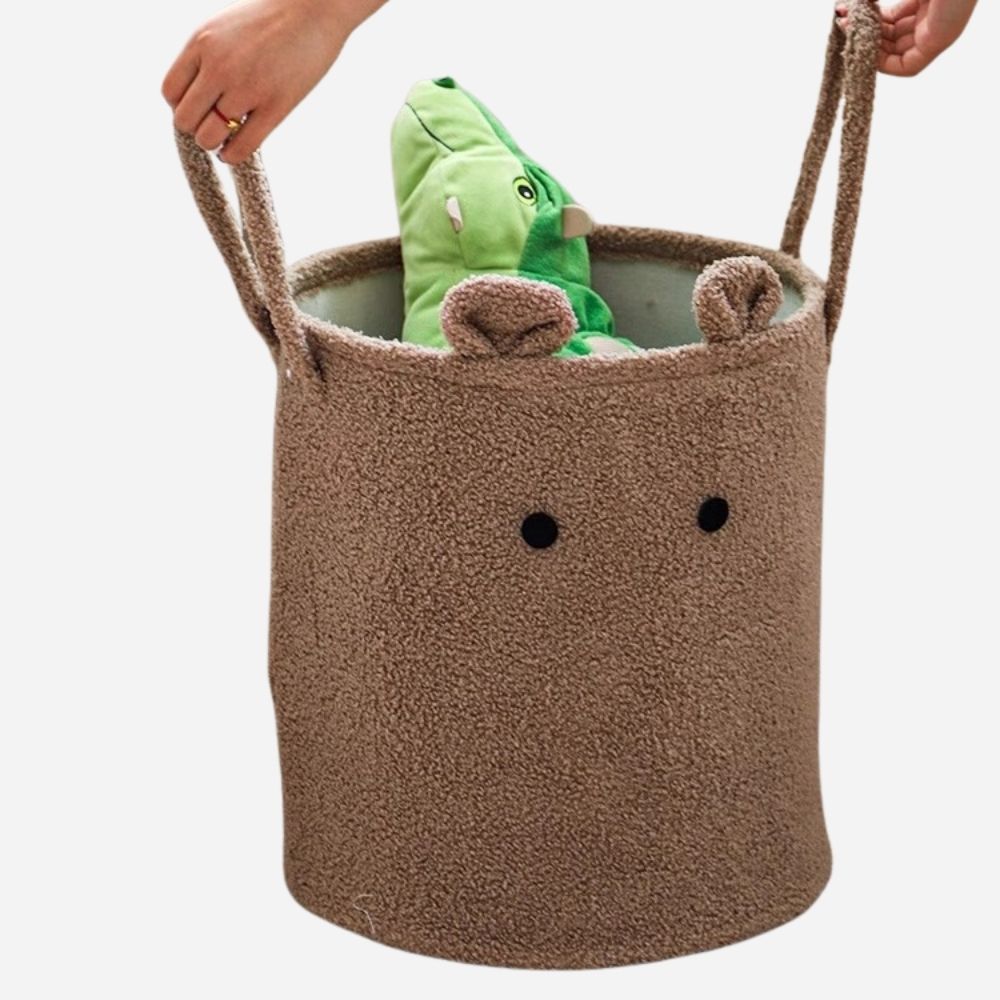 Luxe Teddy Opbergmand Bruin – 35x39 cm