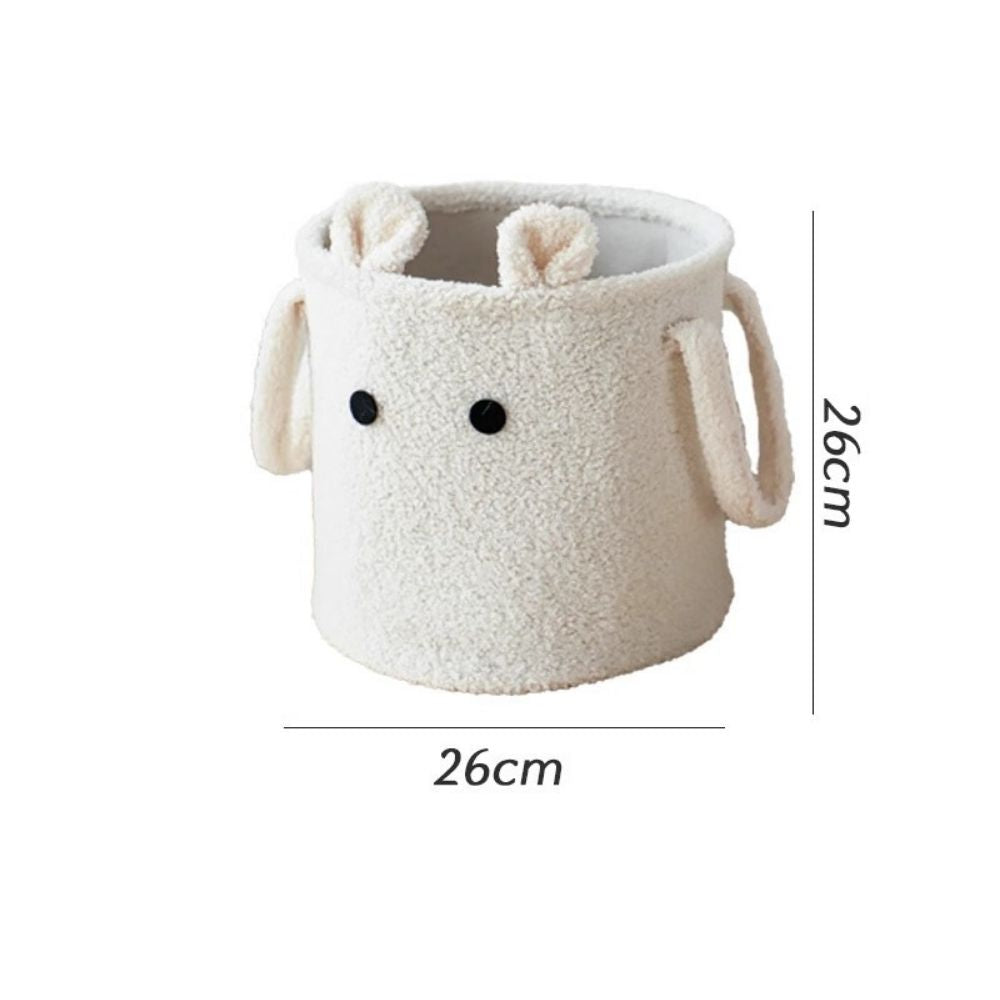 Luxe Teddy Opbergmand Wit – 26x26 cm