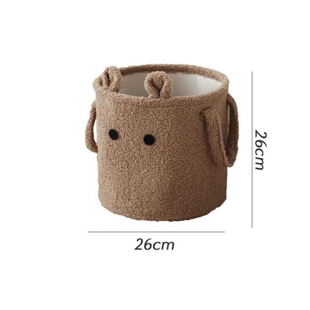 Luxe Teddy Opbergmand Bruin – 26x26 cm