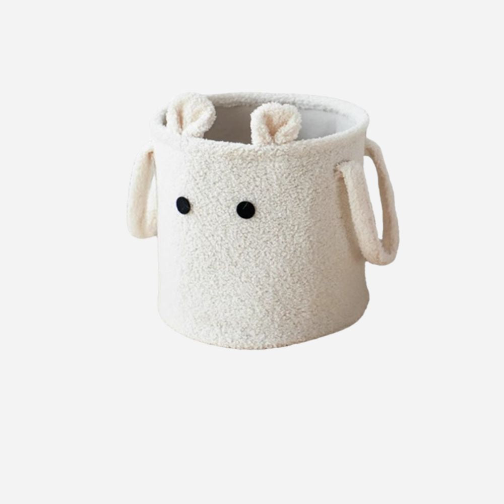 Luxe Teddy Opbergmand Wit – 26x26 cm