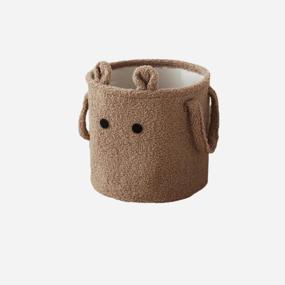 Luxe Teddy Opbergmand Bruin – 26x26 cm