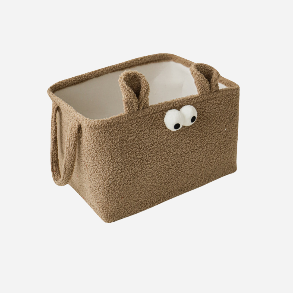 Teddy Opbergmand Bruin – Rechthoekig – 40x30x22cm