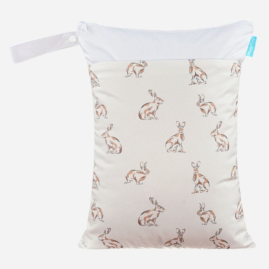Waterdichte Herbruikbare Wetbag - Konijntjes 40 x 30 cm