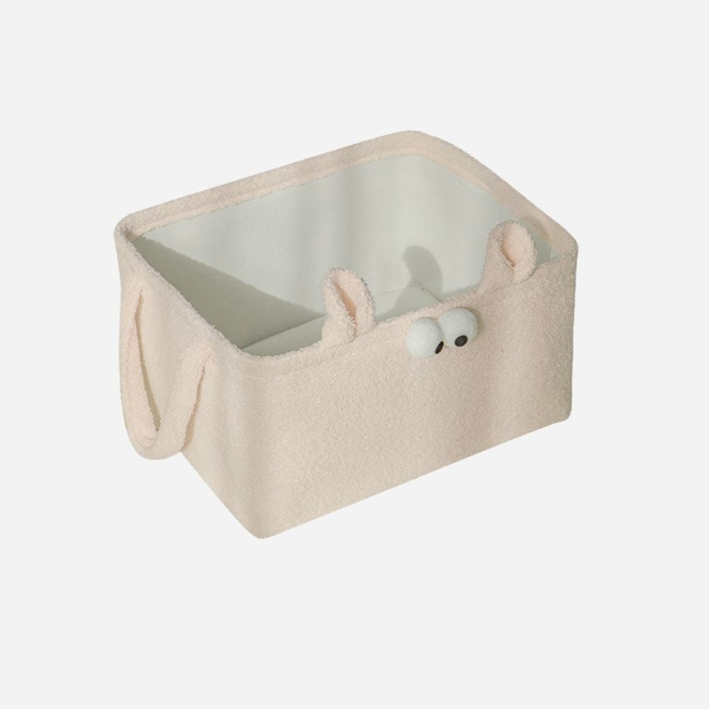 Teddy Opbergmand Crème – Rechthoekig – 40x30x22cm