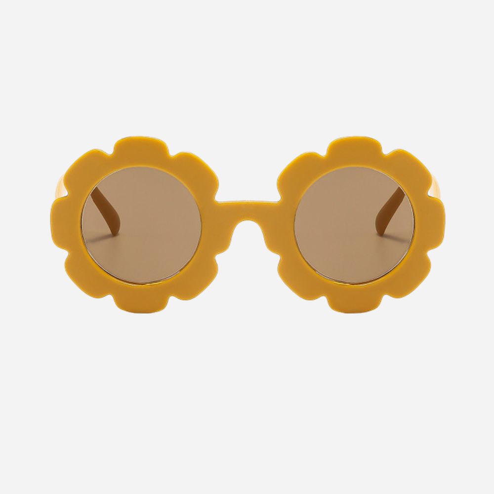 Flower Power Kinderzonnebril - Geel