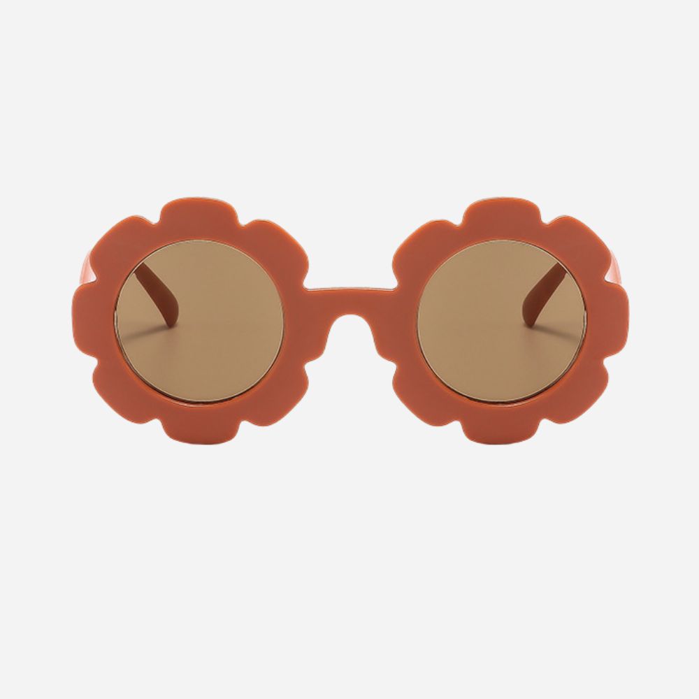 Flower Power Kinderzonnebril - Terracotta