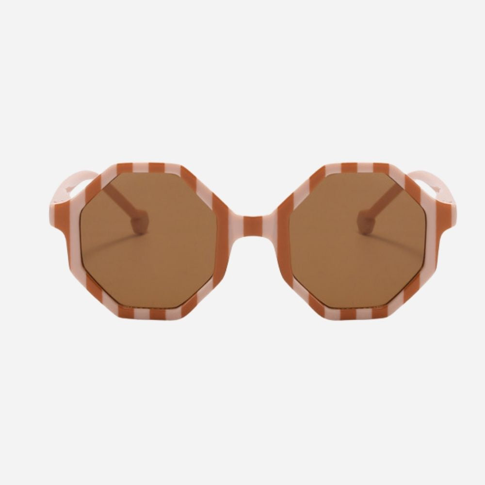 GeoPop Shades - Caramel / Roestbruin - Wit