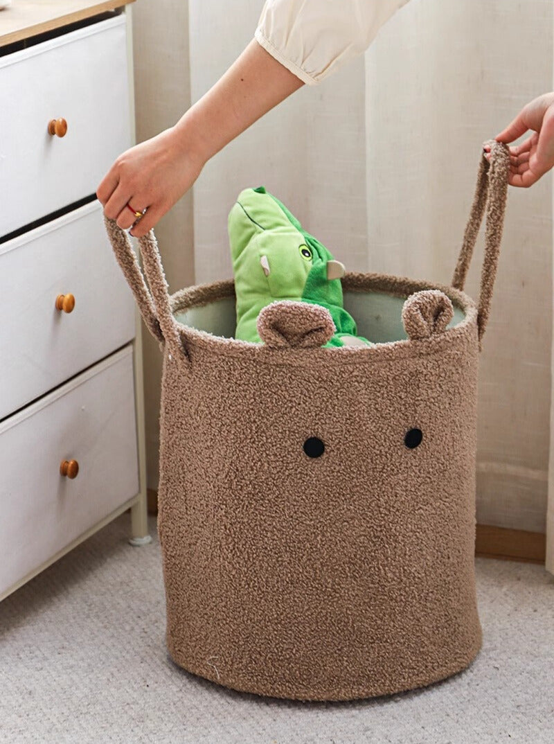 Luxe Teddy Opbergmand Bruin – 35x39 cm