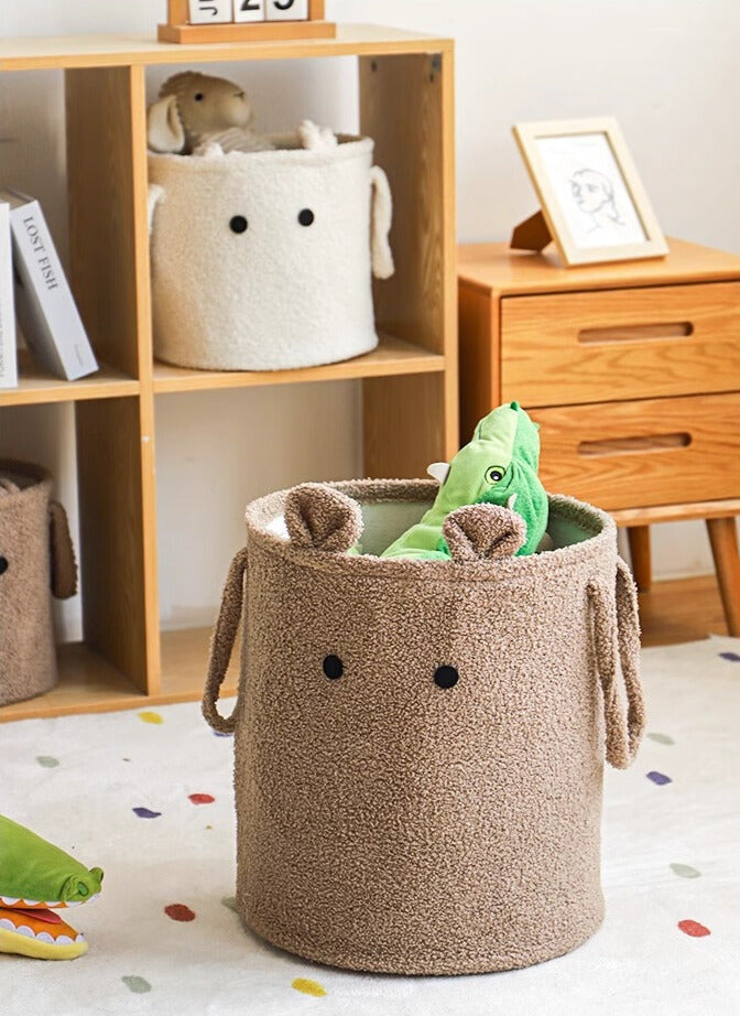 Luxe Teddy Opbergmand Bruin – 35x39 cm