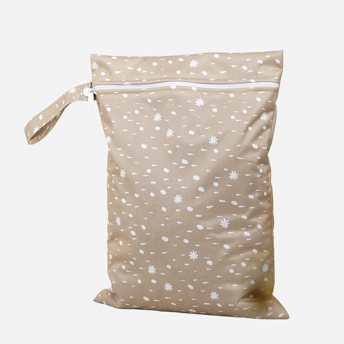 Herbruikbare Waterdichte Wetbag – Beige Daisies 36 x 26 cm